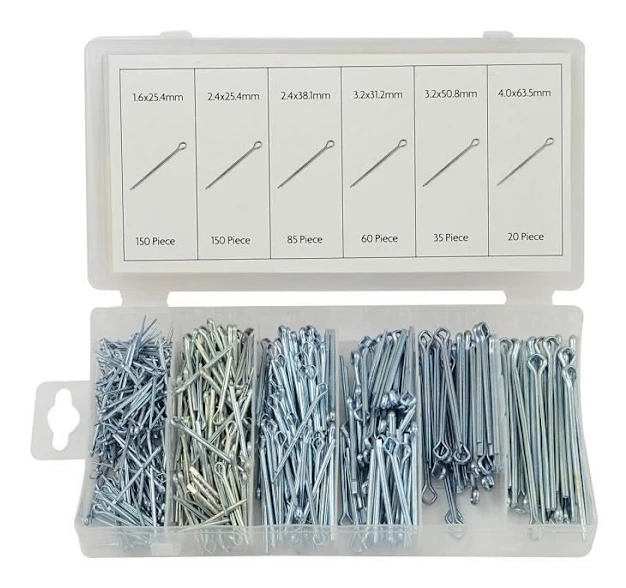 Delade stift - Rolson - 61297 - 500 stift - Stål - Längd 25 mm