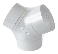 Y-koppling - CRY125B - ABS - Ø125 mm - Kanalisering av ventilation