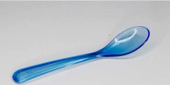 Kimmel Set med 6 genomskinliga blå plastäggskedar för barn - 21-000-3315-1