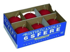 Cereria di Giorgio Cereria de Giorgio risth bollljus, vax, röd, 6x 6x 6cm - 5620814
