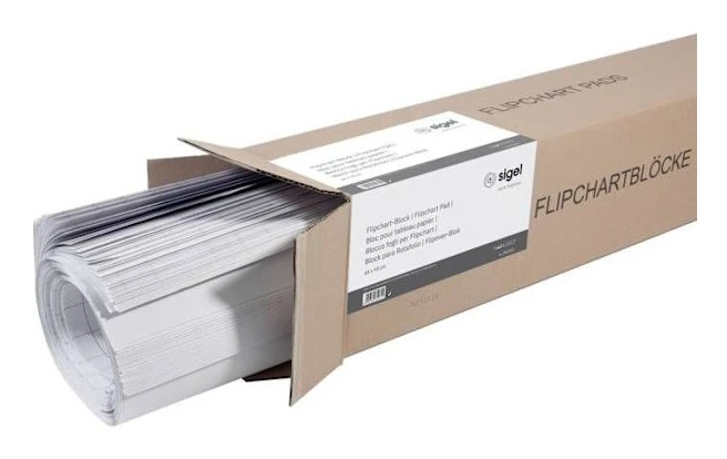 Sigel blädderblocksdyna MU165 Antal ark: 100 Kvadrat 68 cm x 98 cm Vit (MU165)