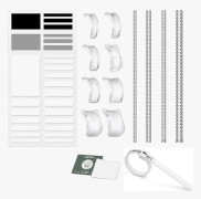 Osynligt silikonspiral-set för ringstorlek, 17 delar – transparent TPU+PC spiralringjusterare för enkel DIY-justering och återanvändbar passform