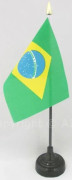 Brasilien bordsflagga 15x10cm - brasiliansk guldspets