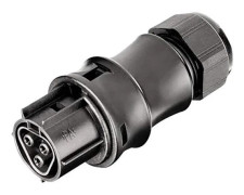 96.031.4053.1 - Belysning Uttag, 3 Poler, 20A, 250V, Wieland