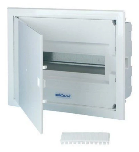 REV Ritter liten 1-rads infälld dispenser med dörr vit - 0515501555