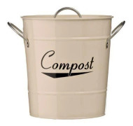 Premier Housewares 0510015 - KOMPOSTER - Kompostbehållare i galvaniserat stål krämfärgad