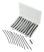 Markör för krympslang TRU COMPONENTS 545195 Markeringsyta: 170 x 3,20 mm Lämplig för enkelledare svart,