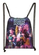 Gymnastikpåse för barn | Bekväm och praktisk K-Pop Demon Hunter Anime-inspirerad mörk design svart barnväska 18 18