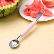 Fruktsked, Fruktbollsgrävare, Återanvändbar Vattenmelonsked, Kreativ Carvingkniv, Fruktskärverktyg, Köksredskap rosa