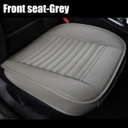 1 ST Bilsätesfodral PU-läder Halkskyddad bilsäteskuddfodral för fyra säsonger 1pc front seat grå