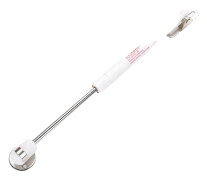 Gastryckfjädergångjärn, Material: ABS-huvud + järn + mässingskärna, Längd: 270 mm, 8ST Vit, 15KG (150N) (33LB)