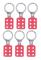 Gnistsäker Lockout Tagout Hasp 6-pack, 38 mm käftinnerdiameter, 6-håls förreglingssäkerhetshasp