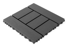 Terrassplattor - Modulära klickplattor - 30,5x30,5 cm - Inomhus/utomhus - 44 st - Snabb installation - Täckning 3,96 m²