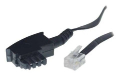 S/CONN maximum connectivity 70050-, 10 m, TAE F, RJ-11, Svart, Hankoppling, Hankoppling