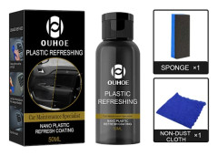 Nano Plastförnyelsebeläggningssats, 50 ml - Återställare för bleknad list & interiör med svamp & trasa