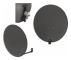 Parabol Lamex LXSAT23/C Corab ASC-800M-C oval parabol 80 cm med rör utan omvandlare grafit