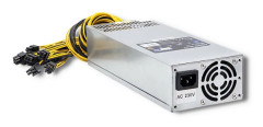 Qoltec - Nätaggregat (intern) - 80 PLUS Gold - AC 230 V - 1600 Watt - silver