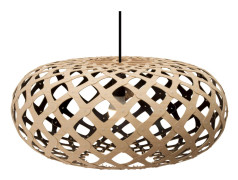 Kina Taklampa Ø60 Svart 1 Sida - David Trubridge - Vardagsrum - Bambu