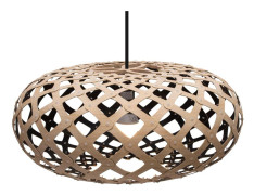 Kina Taklampa Ø44 Svart 1 Sida - David Trubridge - Vardagsrum - Bambu