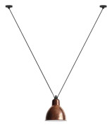 Lampe Gras N323 XL Pendel Koppar & Vit Round