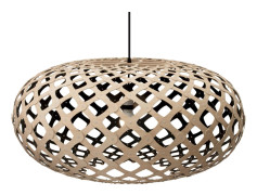 Kina Taklampa Ø80 Svart 1 Sida - David Trubridge - Vardagsrum - Bambu