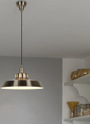 Thelma hänglampa i aluminiumfärg, Ø 38 cm – COREP SAS - Vardagsrum - Metall - Med lampskärm