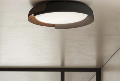 Dala Linear Taklampa 2700K Dark Grey/Wood - KDLN - Vardagsrum - Design - Metall - Rund