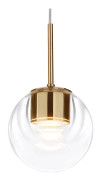 Dew LED-hänglampa, mässingsfärgad, 1 lampa, Ø 11 cm - kdln - Kök - Design - Glas - Rund