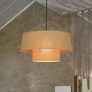 Mali hänglampa, havanna, Ø 38 cm, papper – COREP SAS - Vardagsrum - Papper / papp - Med lampskärm
