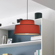 Mallorca hänglampa i terrakottafärg, Ø 38 cm, bomull – COREP SAS - Vardagsrum - Tyg / textil - Med lampskärm