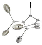 Drop ljuskrona, krom, 55 cm, 8 lampor - 101 Copenhagen - Hall - Design - Aluminium - Med flera ljuskällor