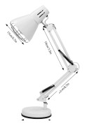 Infraröd värmelampa, justerbart stativ, fjärrkontroll, Vit