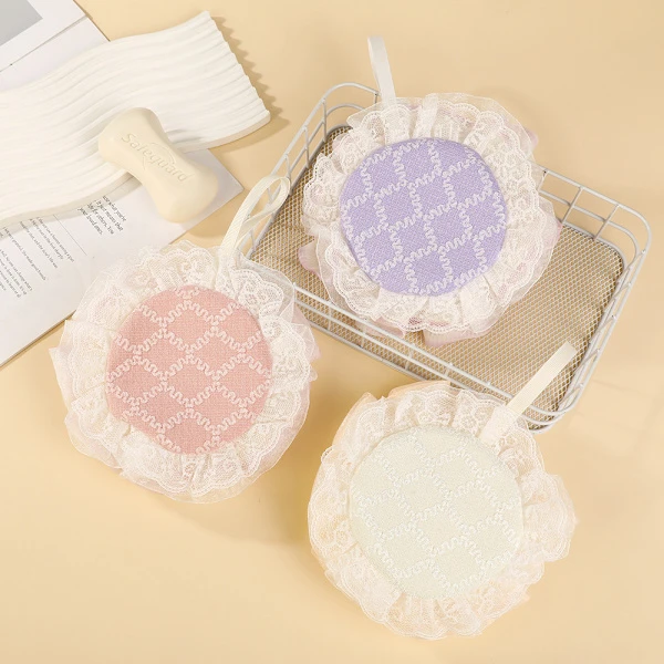 3-pack extra stora luffa badsvampar, mjuka kroppsskrubb badsvampar, unisex, kan hålla tvål, exfolierande badsvampar för badrum