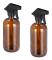 Spray bottle glass brown, 2-pack