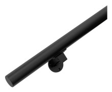 Svart ledstång 80 cm + 2 konsoler