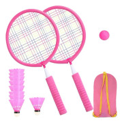 Badminton Tennisracketar (Rosa) Set Utomhusspel Tennisboll Utomhus Strandleksak för Barn 3 4 5 År Gamla