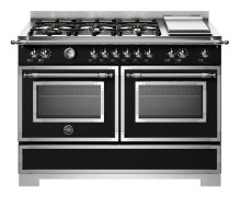 Heritage - Gasspis 120 cm (2 ugnar) (Svart) - HER126G2ENET2 - Bertazzoni