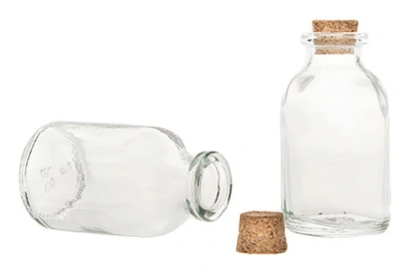 2 pack mini flaskor transparent
