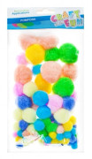 Pastellfärgade pompoms dekorativa ornament