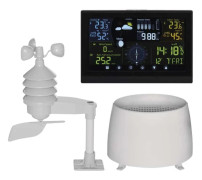 Emos E6016, Svart, höjdmätare, Anemometer (vindhastighet), Inomhusbarometer, Inomhustermometer, Barometer, Hygrometer, Termometer, Barometer, Hygrome