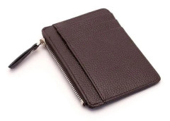 Sleek Card Holder with Zipper - Multiple Colors