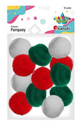 Acrylic pompons mix 80pcs