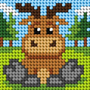Broderi. Mitt första broderi - Älg