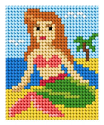 Broderi. Mitt första broderi - Sjöjungfru