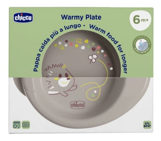 CHICCO-1600035-HEATED PLATE GRÅ 6M+