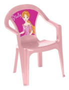 Plaststol, pastellrosa