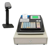Elektronisk Kassaregister, 48 Tangenter, Dubbel Skärm, Borddesign, LED-display, 100-240V Spänning