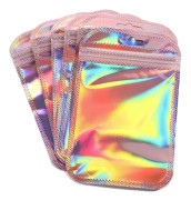 Ziplock-påsar, Återanvändbara plastpåsar, Perfekta för förpackning,Rosa-b, 6.5x10cm-a, 100st-d
