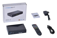 Satellit-TV-mottagare, 1080P Full HD, DVB-S2X/S2/S-kompatibilitet,EU-plugg, FREESAT V8X2
