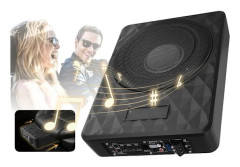 Bilsubwoofer, 800W Nominell Effekt, 1000W Maximal Effekt, Kompakt Storlek 28x20x7.5 cm, 12V Spänning, 2.8 ohm Impedans